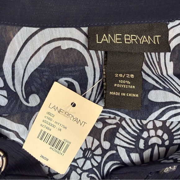 Lane Bryant blue Floral Tunic - Picture 4 of 6